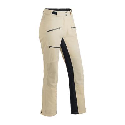 Skihose MAIER SPORTS "Whiteglam Pants W", Damen, Gr. 38, Normalgrößen, beige, 100% Polyester, Hosen Skihose, Damen Schneehose atmungsaktiv und wasserdicht Regular Fit