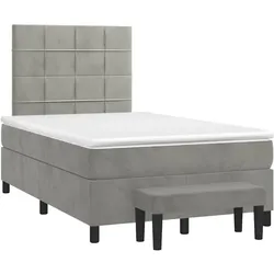 vidaXL, Boxspringbett, Marlonin (Block mit Quadraten) (120 x 190 cm)
