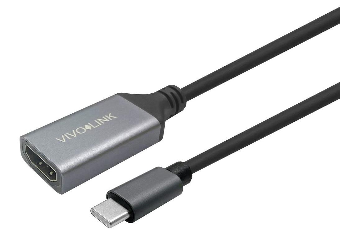 VivoLink PROHDMIUSBCFM1 USB-C naar HDMI kabel, USB 3.2 Gen 1, 1 meter, zwart