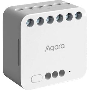 Aqara Schaltaktor T2, für Smart Home, 2 Kanäle, bis 10 Ampere, ZigBee, Matter
