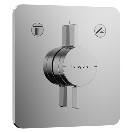 hansgrohe DuoTurn Q Mischer, Unterputz, 2 Verbraucher, 2 Funktionen, Soft Edge Rosette, 75414 (75414000)