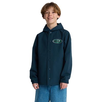 Outdoorjacke QUIKSILVER "Rain Cloud", Jungen, Gr. 12, blau (schwarz navy), Obermaterial: 65% Baumwolle, 35% Nylon., Jacken Outdoorjacke