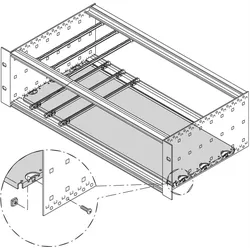 Schroff Montageplatte Standard - MONTAGEPLATTE 220T 63TE, Serverschrank Zubehör, Silber
