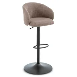 Actona Barhocker Eleanor Stoff Braun Graubraun