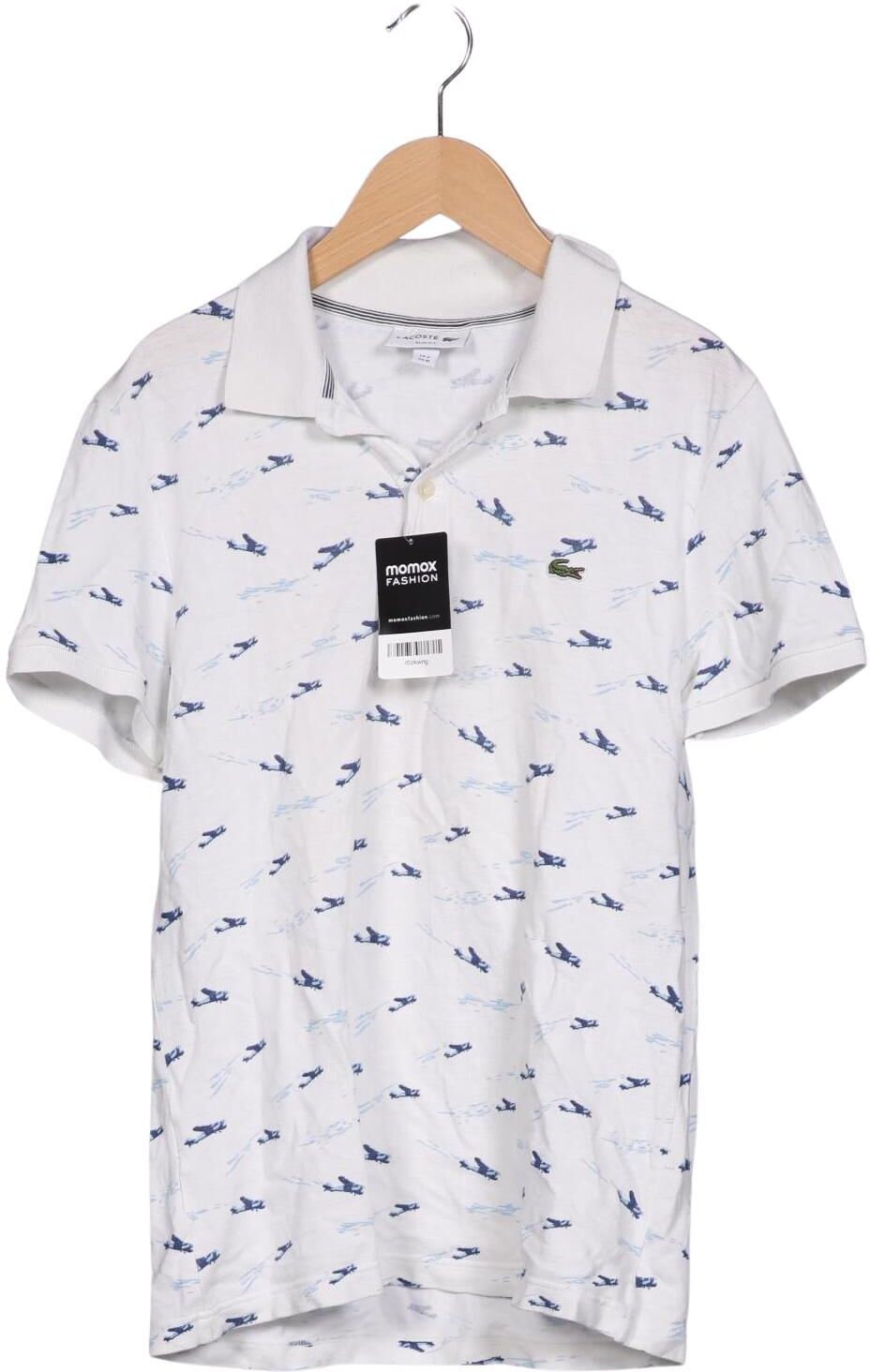 Lacoste Herren Poloshirt, Weiß, Gr. M (Lacoste 4), kein / Etikett - Second Hand