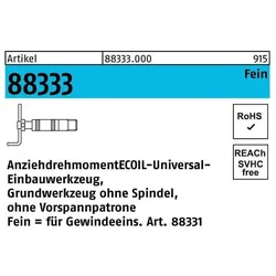 Amecoil, Gewindeschneider + Gewindebohrer, Einbauwerkzeug R 88333 Grundteil NR. 4 M14 -M16 Stahl