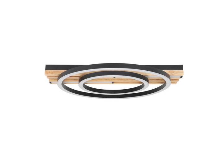 Nettlife Led-Deckenleuchte 32/38/6.8cm, Schwarz, Metall, LED integrated, 32x6.8x38 cm, Lampen & Leuchten, LED Beleuchtung, LED-Deckenleuchten