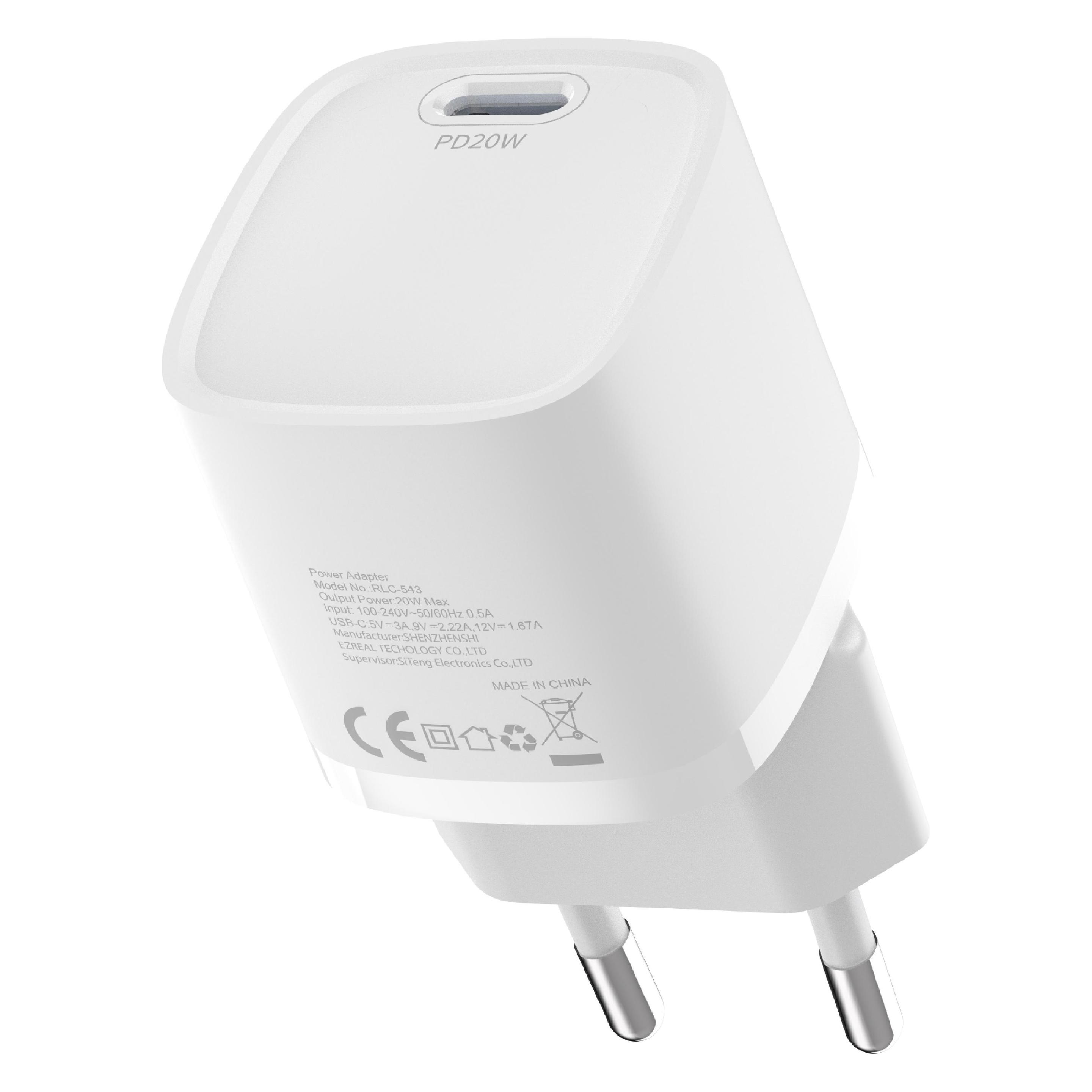 Devia Wandladegerät Extreme Mini PD GaN 20W 1x USB-C weiss (20 W, 1 Port) (6938595399886)