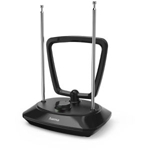 Hama Zimmerantenne Classic mit Verstärker, für DVB-T2 Fernsehen, DAB+ Radio, mit LTE-Filter