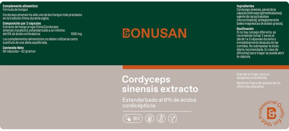 Bonusan Cordyceps Sinensis Mycelium 90 caps