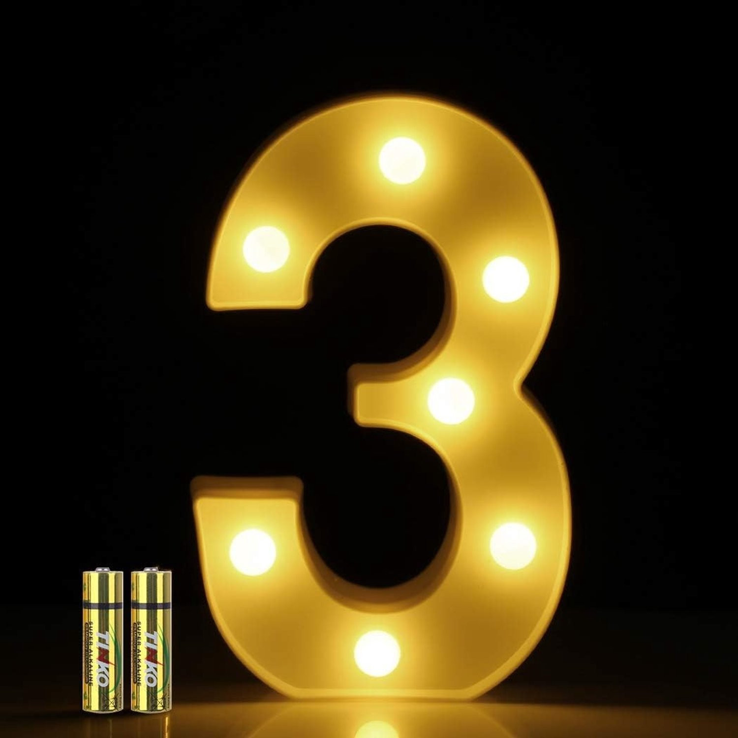 3D Verlichte Cijfers en Letters LED Decoratieve Nachtlamp voor Kinderkamers en Feestjes