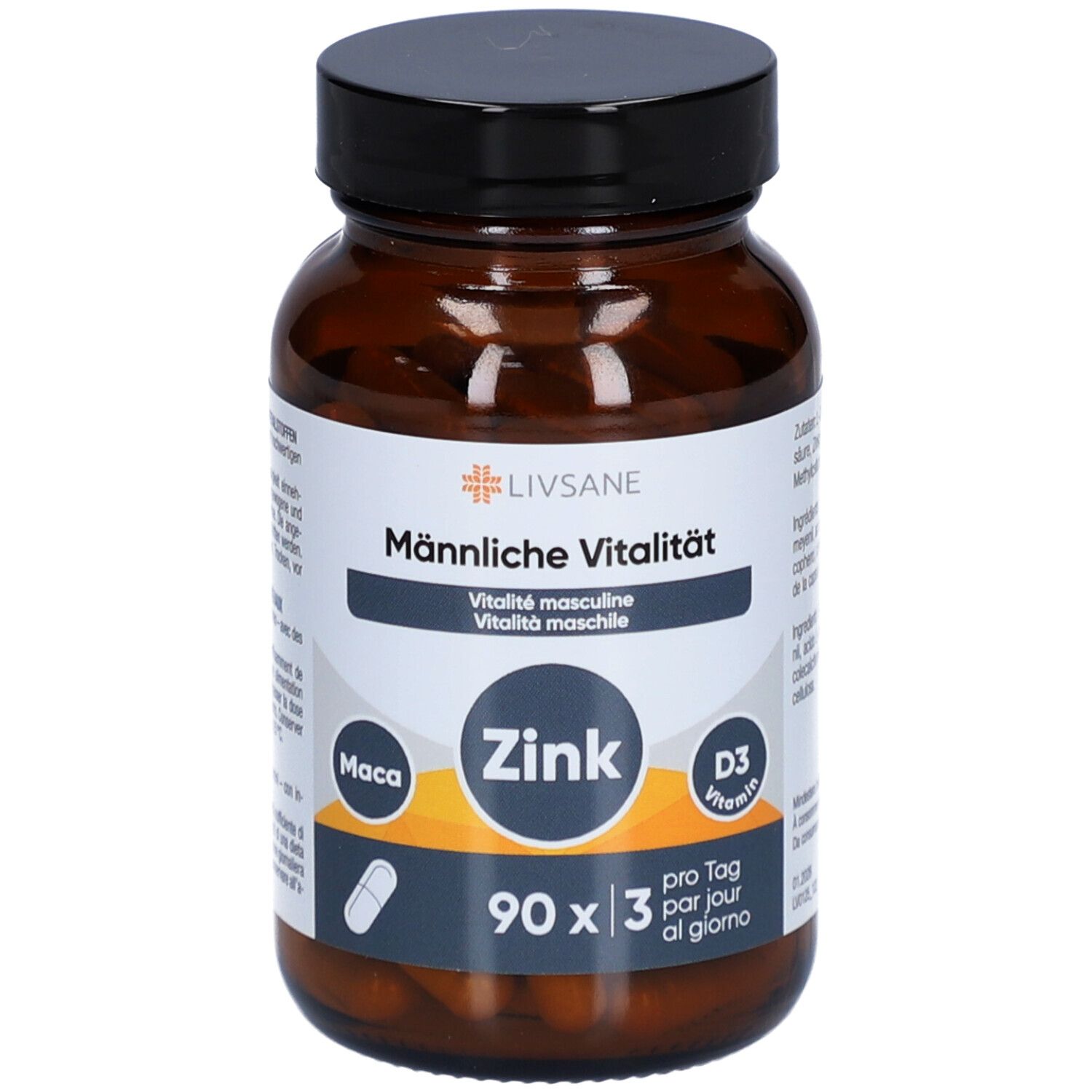 Livsane Männliche Vitalität Kaps Glas 90 Stk St Kapseln