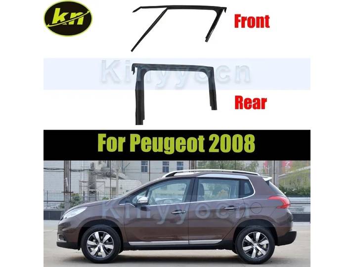 Bancs en caoutchouc supérieur pour vitres de voiture, noir, KIT 2008, élévateur de vitres, rainure de guidage, auge de boue