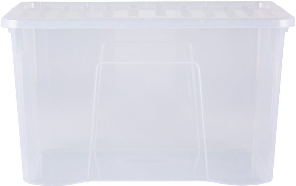 Wham Crystal 102L Plastic Storage Box Pack of 4 Clear Clear 102L