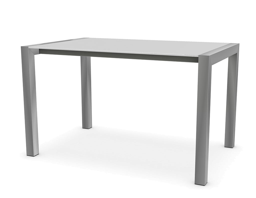 Kristalia Sushi Pure White Indoor Tisch ausziehbar (Tischplatte Pure-white, Bein... Tischplatte Pure-white, Beine eloxiertes Aluminium | 80 x 125 / 165 / 205cm 01SUS01