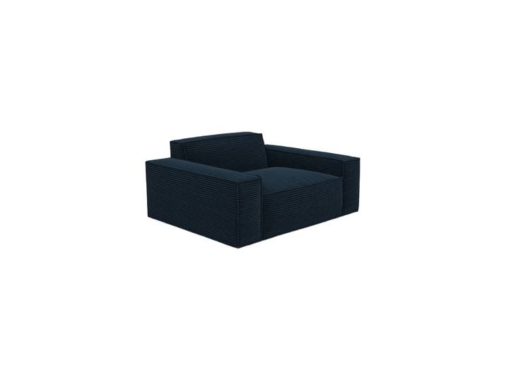 Design Loungesessel „Siena“, Cordsamt Cordsamt Dunkelblau BLOOMINGLOFT Collection