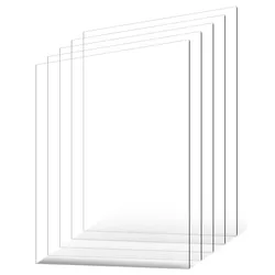 VEVOR PET-/Plexiglasplatten, 5er-Set Kunststoffplatten,  610x914mm, 1mm dick, transparente, flexible Kunststoffplatten zum Basteln, Ersatzglas für Bilderrahmen, DIY-Displayprojekt, leicht zu schneiden