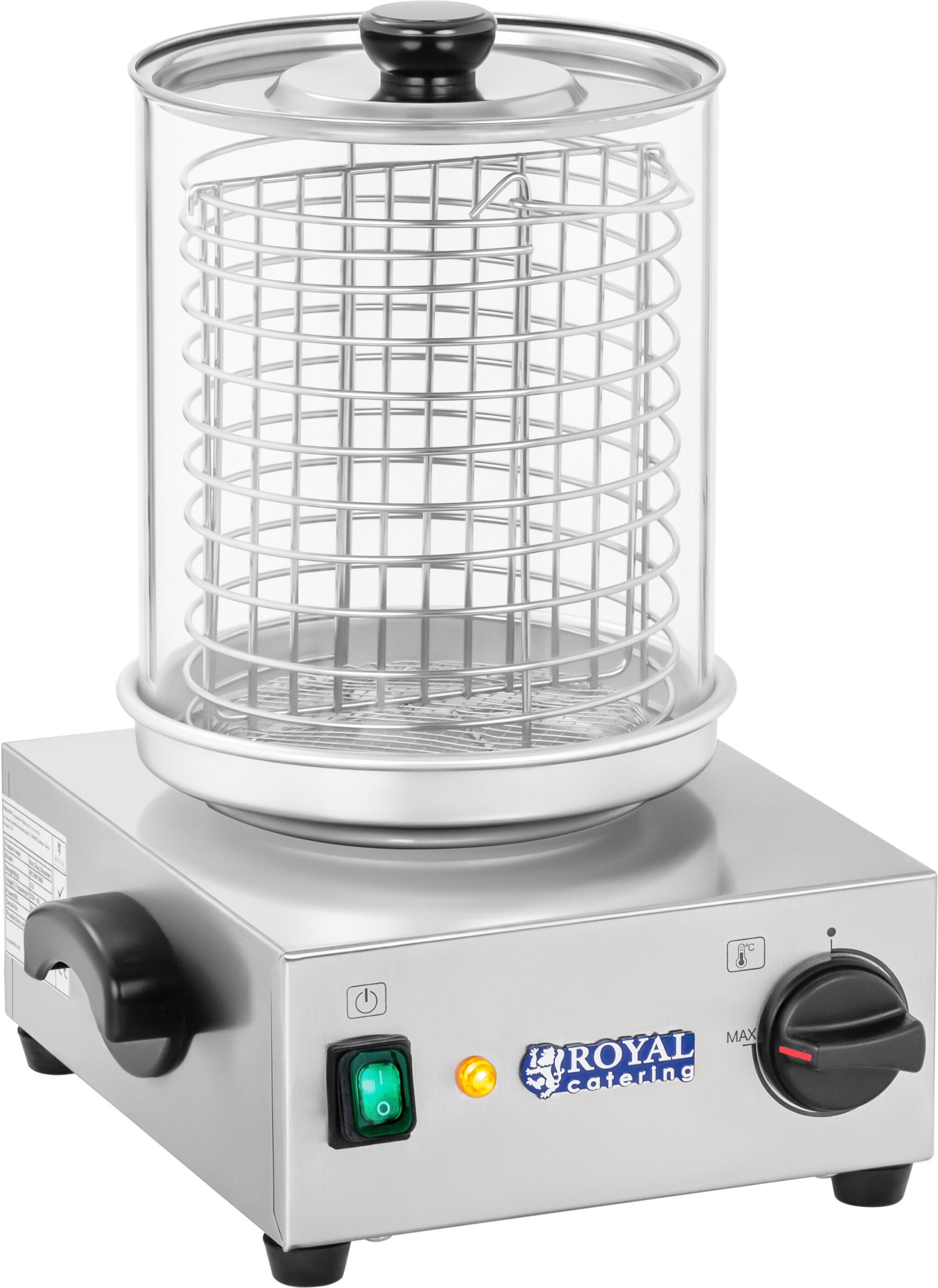 Royal Catering Hot-dog -kone - makkarahöyrystin - 800 W RCHW-800