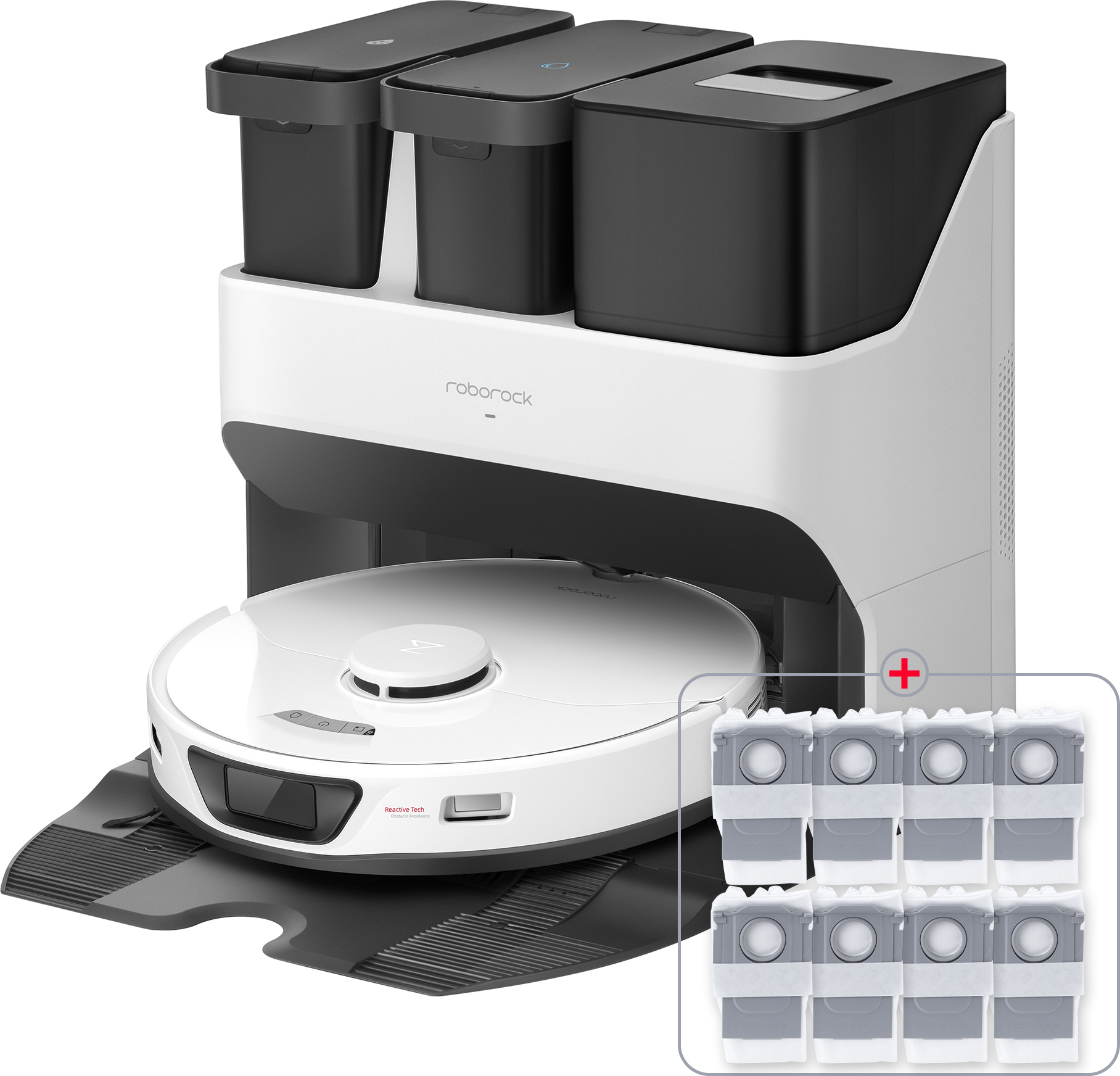 Roborock S7 Max Ultra, Weiß, Rund, Staubbeutel, 3 Rad/Räder, 0,35 l, Ladend