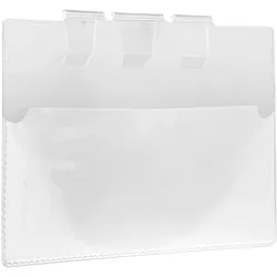 10 Gitterboxtaschen mit Klammern A5, PVC, transparent