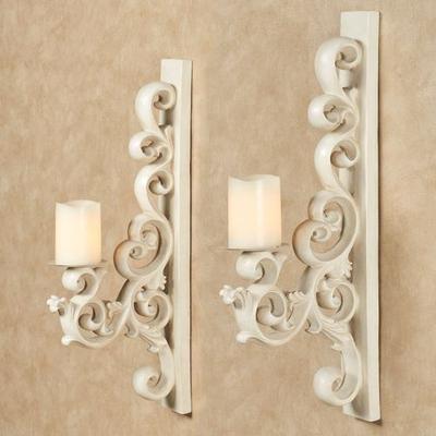 Touch of Class Astrella Wall Sconce Pair Antique White, Pair, Antique White