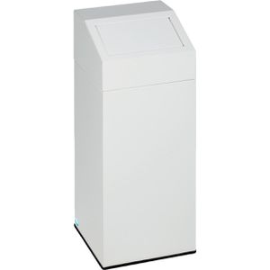 VAR Mülleimer 1241, weiß, aus Metall, 76 Liter