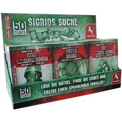 Pegasus 50 Clues Display Sigrids Suche je 6 der 3 Fälle DE (Deutsch, 1 - 5 Spieler)