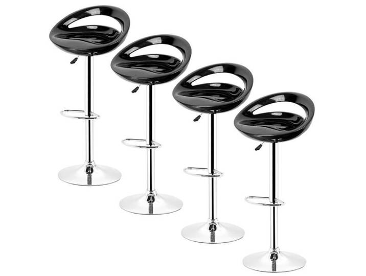 Lot de 4 tabourets de bar GOD - Noir - Design contemporain - Réglables en hauteur