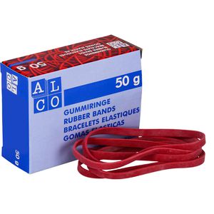 Alco 749 Gummiband Länge 100mm, Breite 5mm, rot 50g