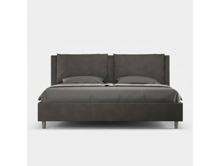 Doppelbett mit Bettkasten, modernes Design Antea 200x200 - Grau
