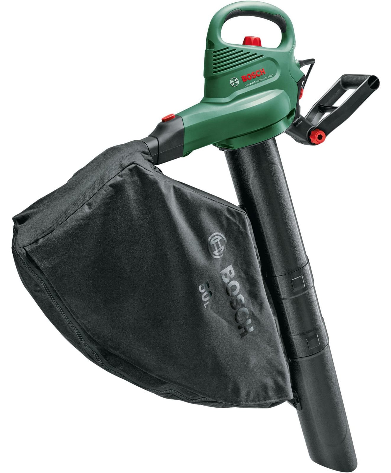 Bosch UniversalGardenTidy 3000 Bladblazer en bladzuiger - Elektrisch - 3000 W - 285 km/h - 50 L - Groen