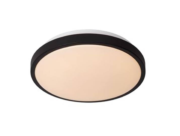 LUCIDE DASHER - Deckenleuchte Badezimmer - Ø 29,3 cm - LED - 1x12W 2700K - IP44 - Bewegungssensor - Schwarz