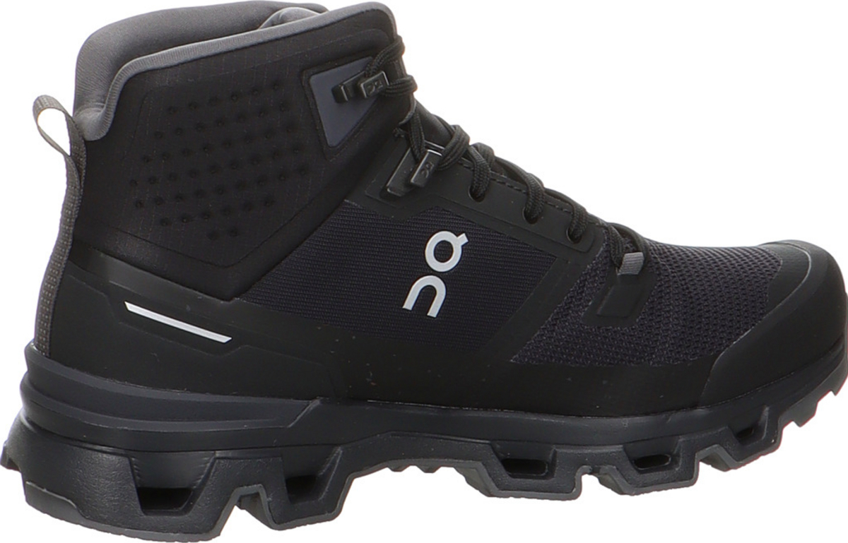 On Running Cloudrock 2 Waterproof Herren, Outdoor Textil/Synthetik, Black/Eclips - Wanderschuhe Outdoor Herren, Schwarz, nylon/mesh/polyester (95% recyceltes polyester, wasserdicht)