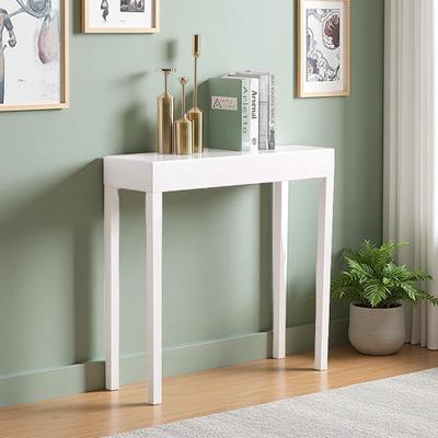 ZWYO HOSIMU 31.5 Inch Narrow Console Table: Select Hardwoods with High-Gloss Finish, Modern Design for Hallways and Entryways