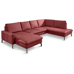 ComfortPlan Ecksofa Detroit Leder Rosso