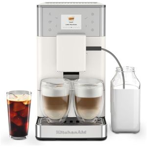 KitchenAid Kaffeevollautomat KF3, 5KES8453EPL, porzellan weiß, mit Milchsystem, 1,8 Liter, Touchscreen, ColdBrew, 15 Getränke