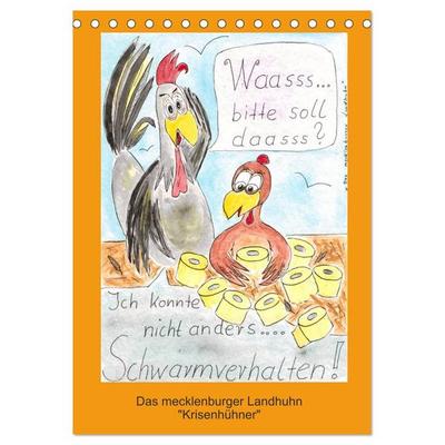 Das mecklenburger Landhuhn 'Krisenhühner' (Tischkalender 2027 DIN A5 hoch), CALVENDO Monatskalender