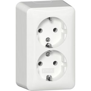 Gira Steckdose Standard 55, 478013, Aufputz, 2-fach, reinweiß
