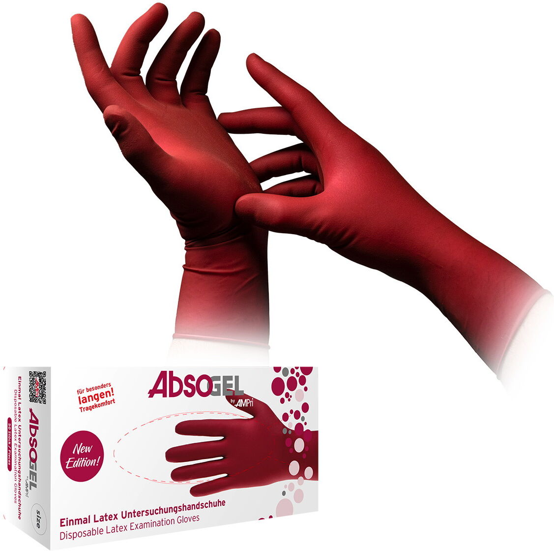 50 Stück AMPri ABSOGEL Latex Handschuh