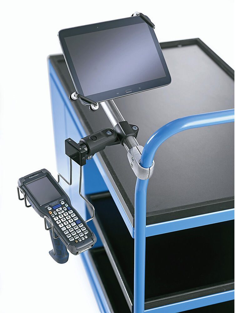 Tablethalter, mit Rohrbefestigung, für Tablet-Größe 7 - 14'' eurokraft pro