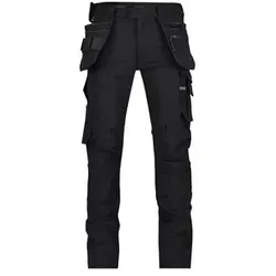 D-FX FLEX Matrix Stretch-Arbeitshose mit Holstertaschen und Kniepolstertaschen, schwarz, Größe 52 - schwarz - 52