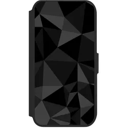 Nivocase Klapphülle für Apple iPhone 8 Handyhülle aus Kunst Leder NIVOflip schwarz Abstrakt Geometric (Apple iPhone 8), Smartphone Hülle, Schwarz