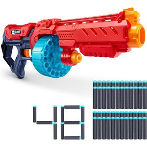 X-Shot Blaster Excel Turbo Fire, 20-Dart Rotationstrommel, Schnellfeuer, 48 Darts