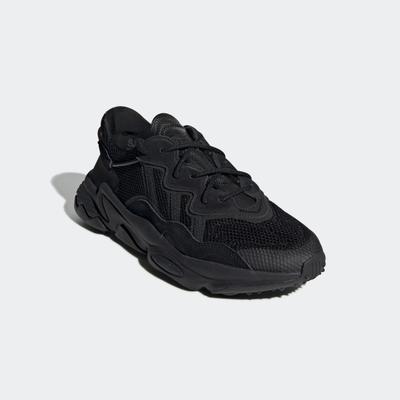 Sneaker ADIDAS ORIGINALS "OZWEEGO", Herren, Gr. 41, schwarz (core schwarz, core schwarz, grau five), Leder, Textil, Schuhe Sneaker