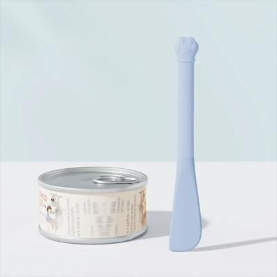 Uplifted Goods Multi Functional Long Handle Pet Food Spoon blue
