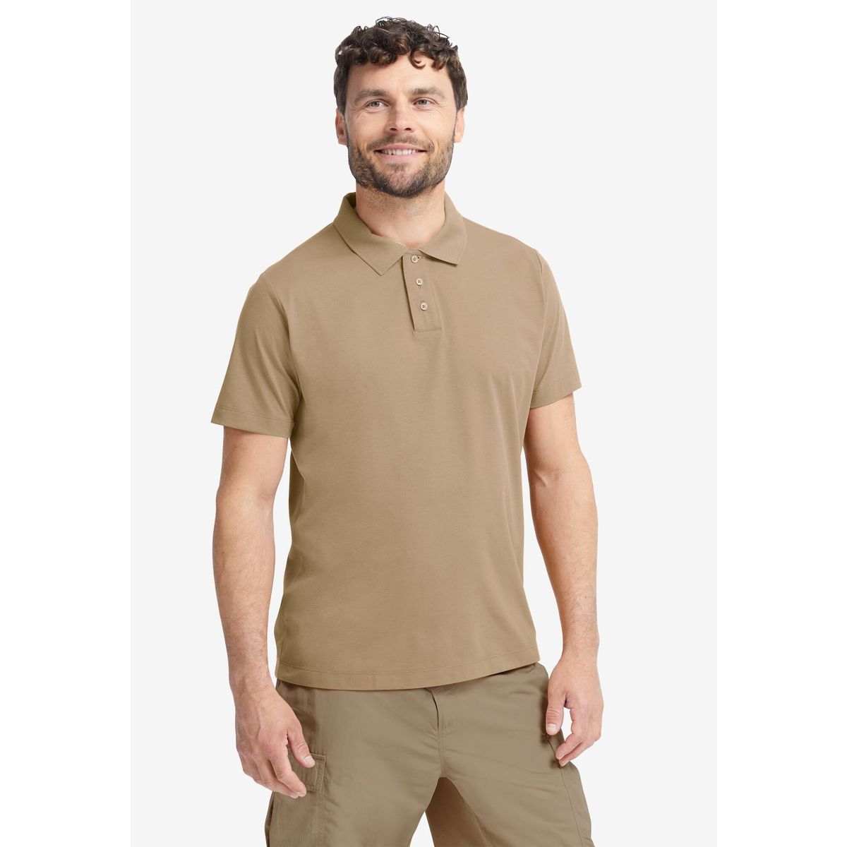 Jack Wolfskin Travel Polo M hazel wood (A0082) S A65932_A0082_A06