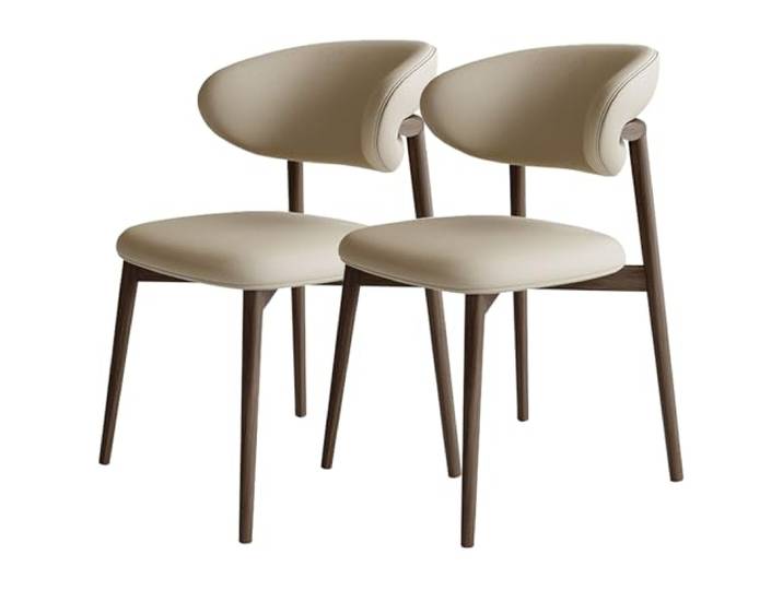 Wohnzimmerstuhl, Massivholz, Gepolstert, Armlos, Freizeitstuhl, Gebogene Rückenlehne, Lesestuhl, Ergonomischer Stuhl, Balkon, Freizeitstuhl, Wohnzimmer, Couchtisch, Stuhl, Geeignet für Küche, Restaura