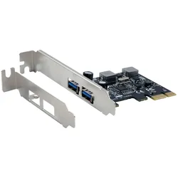 Exsys GmbH USB 3.2 Gen 1 PCIe Karte mit 2 Ports, 3A (Renesas), Kontrollerkarte