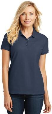 Port Authority L100 Women's Core Classic Pique Polo Shirt in River Blue Navy size 5XL   Cotton/Polyester Blend