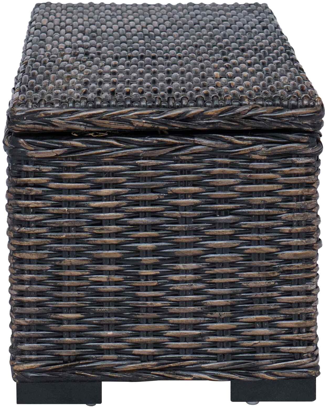 vidaXL Boîte de rangement Noir 110 x 35 x 35 cm